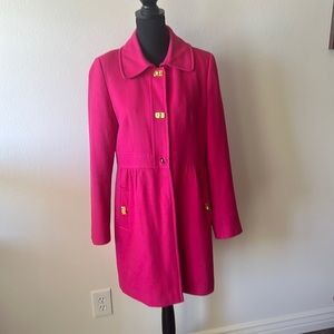 DKNY hot pink coat